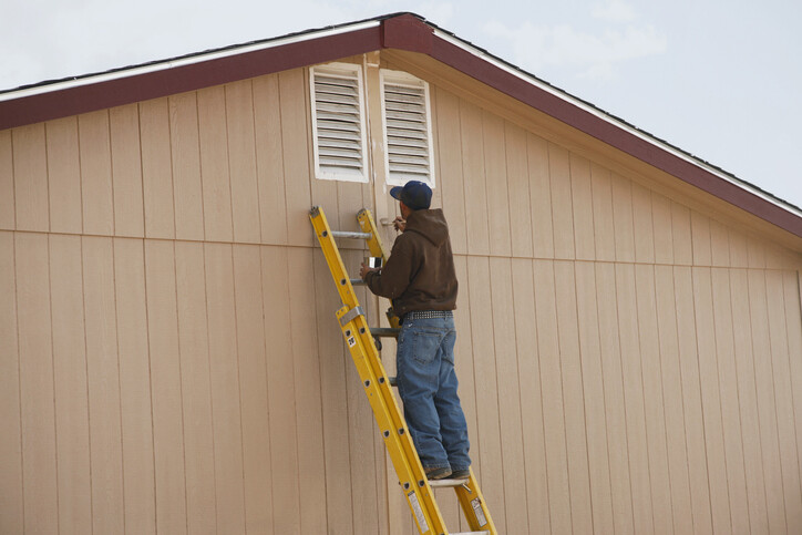 Mobile Home Painting by George Stewart Painting